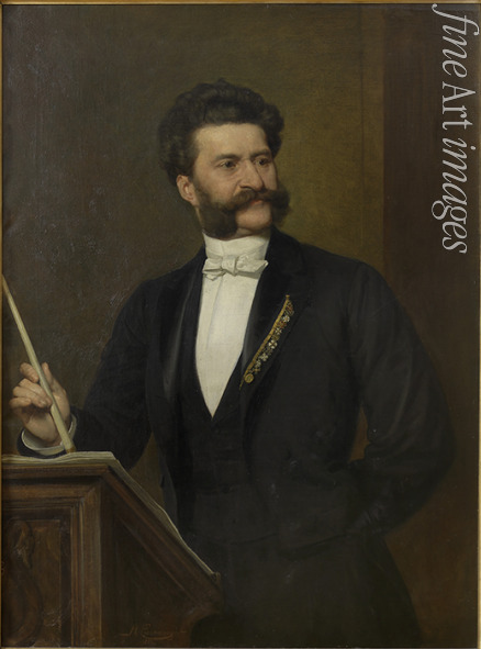 Eisenmenger August - Portrait of Johann Strauss (1825-1899)