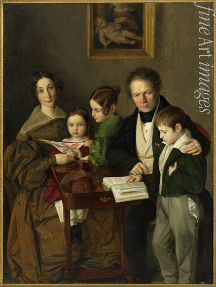Stecher Franz Anton - The composer Johann Baptist Gänsbacher (1778-1844) and his family