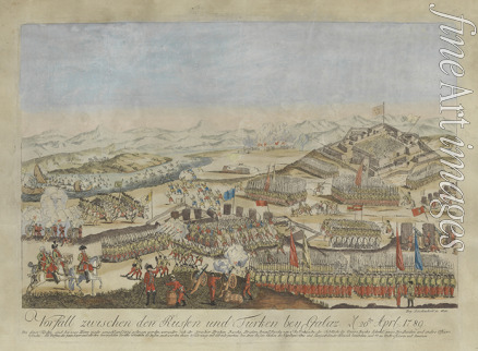 Loeschenkohl Johann Hieronymus - Incident between the Russian and Ottoman armies at Galati on April 20, 1789