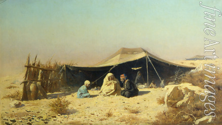 Wereschtschagin Wassili Wassiljewitsch - Araber in der Wüste. Koranstunde