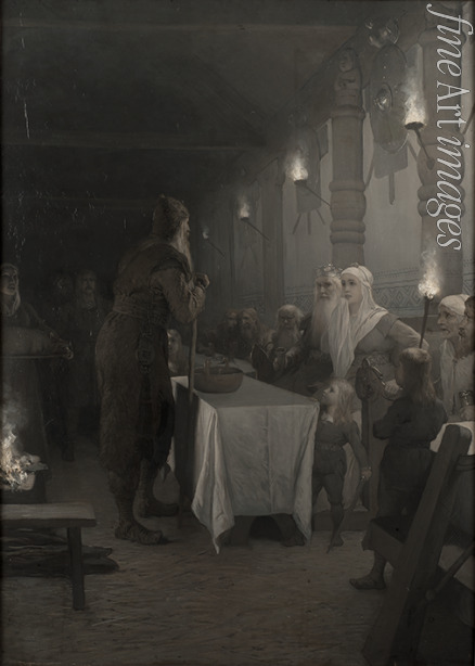 Malmström August - Frithiof's Saga: Frithiof at the court of King Ring