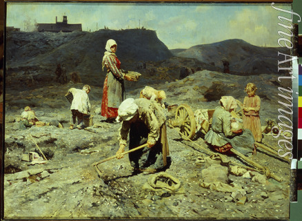 Kasatkin Nikolai Alexeyevich - The Poor, Picking up Pieces of Coal