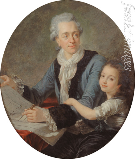 Callet Antoine-François - Portrait of the Architect Claude Nicolas Ledoux (1736-1806) with his daughter