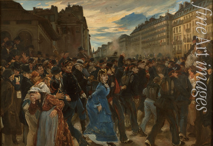Dehodencq Alfred - The departure of the Garde mobile in July 1870