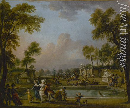 Lallemand Jean-Baptiste - Angriff des Prinz de Lambesc in den Tuileriengärten am 12. Juli 1789