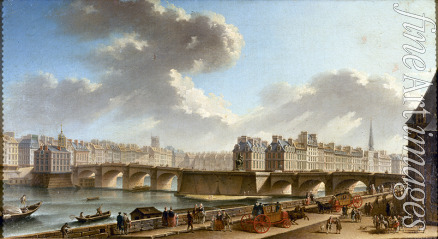 Raguenet Nicolas-Jean-Baptiste - Le Pont-Neuf et la Cité, vus du quai de Conti