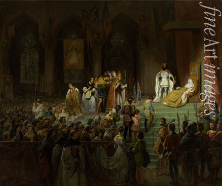 Saint-Evre Gillot - The coronation of the dead Inês de Castro in the Cathedral of Coimbra