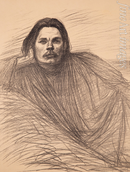 Steinlen Théophile Alexandre - Portrait of the author Maxim Gorky (1868-1939)