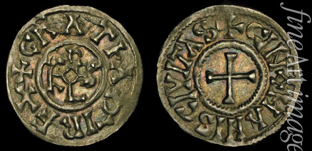 Numismatic West European Coins - Denier of Charles the Bald