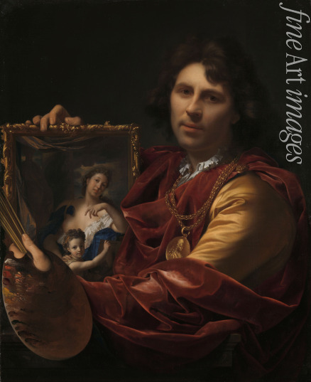 Werff Adriaen van der - Self-Portrait with the Portrait of his Wife, Margaretha van Rees, and their Daughter Maria 