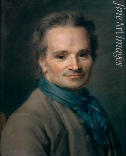 La Tour Maurice Quentin de - Portrait of the sculptor Jean-Baptiste Lemoyne (1704-1778)