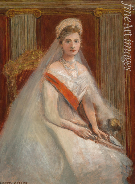 Keller Albert von - Portrait of Empress Alexandra Fyodorovna of Russia (1872-1918), the wife of Tsar Nicholas II