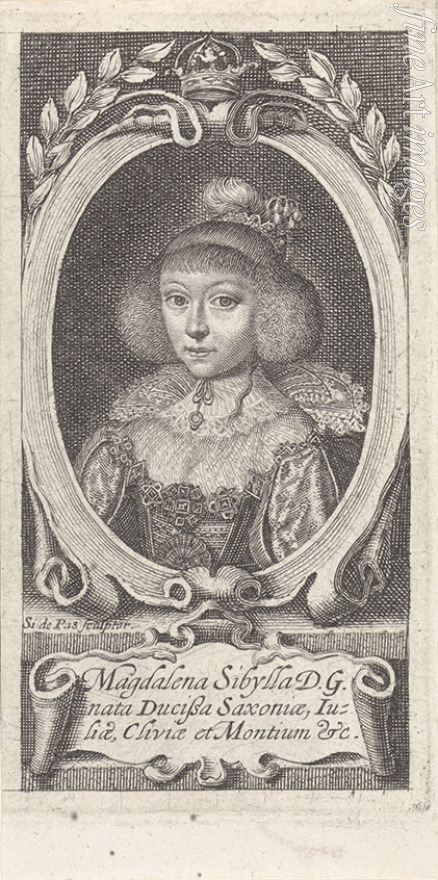 Passe Simon van de - Princess Magdalene Sibylle of Saxony (1617-1668), Duchess of Saxe-Altenburg