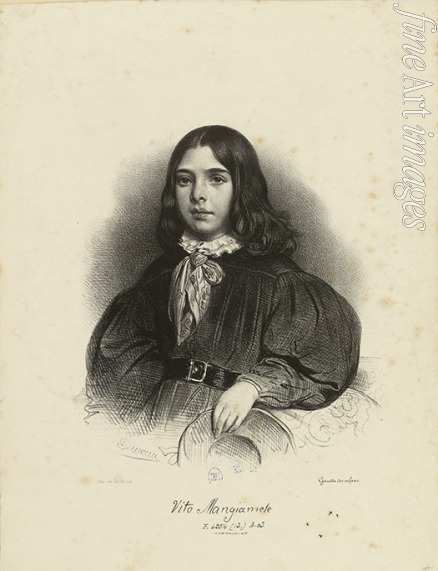 Devéria Achille - Porträt von Vito Mangiamele (1827-1897) 