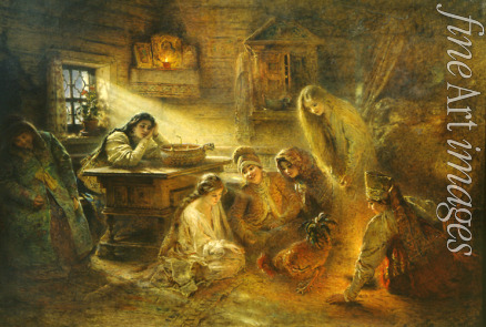 Makovsky Konstantin Yegorovich - Christmas Eve fortune telling