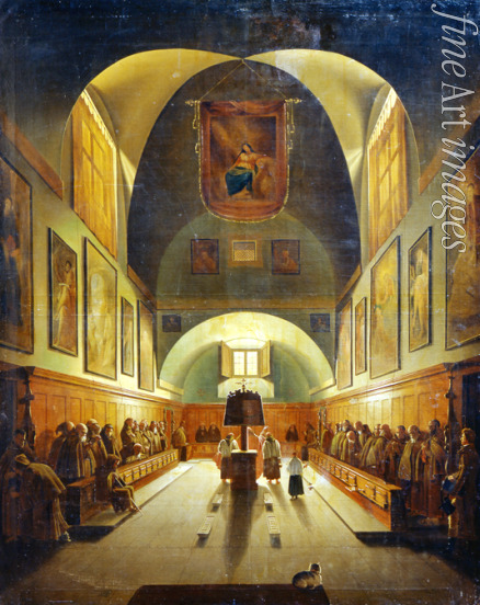 Granet François Marius - Innenansicht der Kapuzinerkirche in Rom