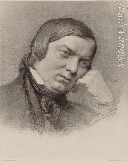 Bendemann Eduard - Portrait of the Composer Robert Schumann (1810-1856)