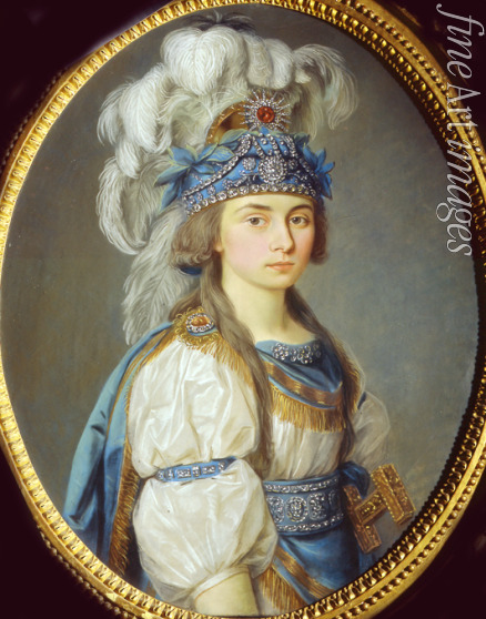 Russischer Meister - Die Schauspielerin und Sängerin Praskowja Schemtschugowa (1768-1803) als Eliane in der Oper Les Mariages samnites von A.E.M. Gré