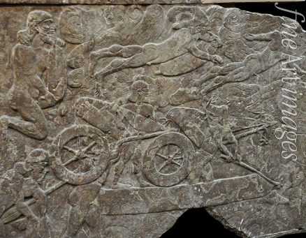 Assyrische Kunst - Assyrische Armee überquert einen Fluss
