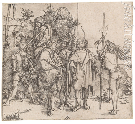 Dürer Albrecht - Five lansquenets and an Oriental on horseback 