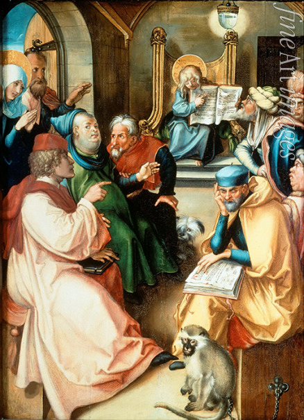 Dürer Albrecht - Seven Sorrows Polyptych: Christ among the Doctors 