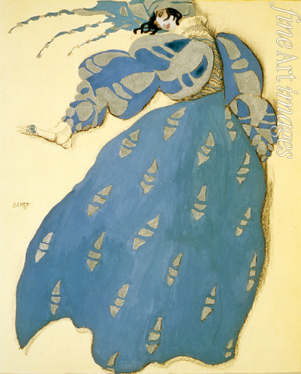 Bakst Léon - Costume design for the ballet Le donne di buon umore by C. Goldoni