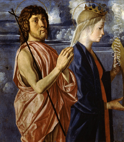 Caselli Cristoforo - Saint John the Baptist and Saint Catherine of Alexandria (From the Cornalba Polyptych)