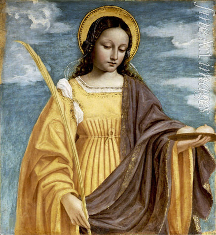 Bergognone Ambrogio - Heilige Agatha (Aus dem Polyptychon von San Bartolomeo, Bergamo)