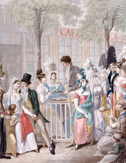 Opiz Georg Emanuel - La terrasse du café La Rotonde au Palais Royal en 1814