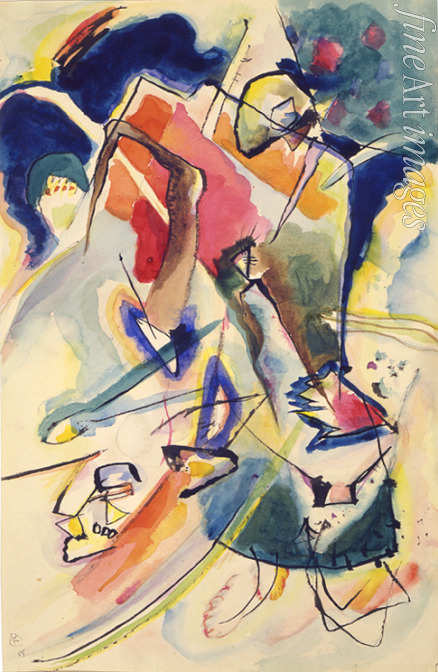 Kandinsky Wassily Wassiljewitsch - Komposition mit einer Frauenfigur