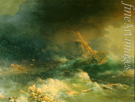 Aivazovsky Ivan Konstantinovich - The disaster of the Liner Ingermanland at Skagerrake near Norway on August 30, 1842