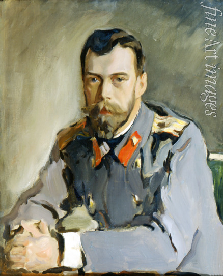 Serov Valentin Alexandrovich - Portrait of Emperor Nicholas II (1868-1918)