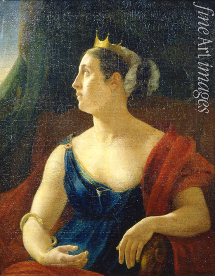 Kiprenski Orest Adamowitsch - Porträt der Schauspielerin Jekaterina Semjonowa (1786-1849) als Clytemnestra im Theaterstück
