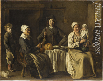 Le Nain Louis - La famille heureuse, ou Le retour du baptême (The happy family, or The return from baptism)