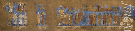 Sogdische Kunst - Wandmalerei von Afrasiab, Westwall: Botschafter aus verschiedenen Ländern
