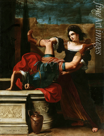 Sirani Elisabetta - Timokleia stürzt den Hauptmann Alexanders des Großen in einen Brunnen