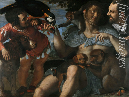 Carracci Agostino - Arrigo Peloso, Pietro Matto e Amon Nano (Haariger Heinrich, verrückter Pietro und Amon der Zwerg)