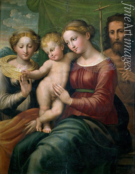 Francucci Innocenzo - The Mystical Marriage of Saint Catherine and Saint John the Baptist
