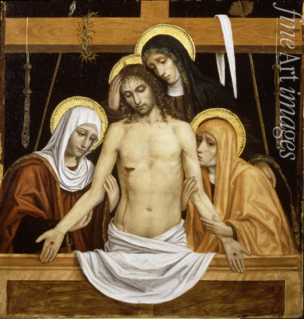 Bergognone Ambrogio - Die Beweinung Christi mit drei heiligen Frauen