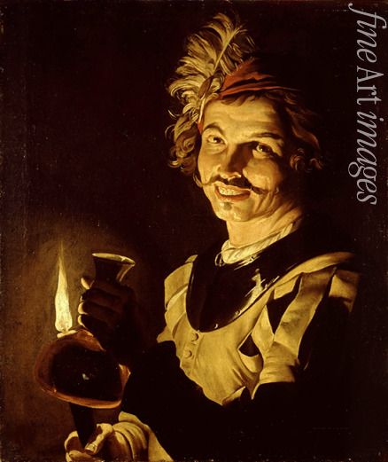 Stomer Matthias - Man with burning candle and carafe of wine