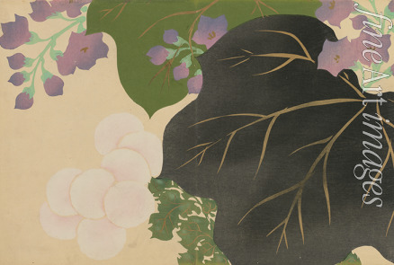 Sekka Kamisaka - Kiku, Kiri (Chrysanthemum and Paulownia). From the series 