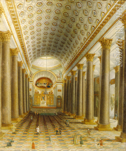 Russian master - Interior view of the Kazan Cathedral in St. Petersburg