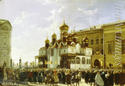 Bodri (Beaudry) Karl Petrovich (Karl Friedrich) - Easter procession at the Maria Annunciation Cathedral in Moscow