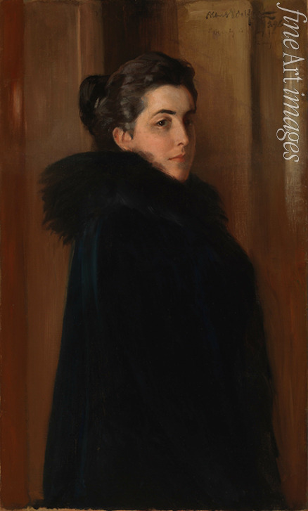 Edelfelt Albert Gustaf Aristides - Portrait of Ellan Edelfelt, the Artists Wife