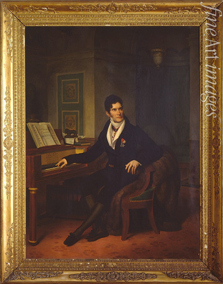Hersent Louis - Porträt von Dirigent und Komponist Gaspare Spontini (1774-1851)