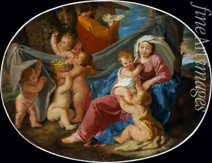 Poussin Nicolas - Rest on the Flight into Egypt with the Infant Saint John the Baptist and Angels