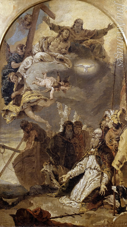 Tiepolo Giambattista - Die Dreifaltigkeit erscheint dem Heiligen Papst Clemens I.