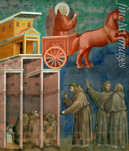 Giotto di Bondone - Vision of the Flaming Chariot (from Legend of Saint Francis)