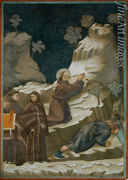 Giotto di Bondone - Miracle of the Spring (from Legend of Saint Francis)