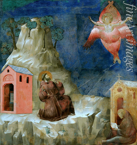 Giotto di Bondone - Heiliger Franziskus empfängt die Stigmata (Freskenzyklus der Franziskuslegende)